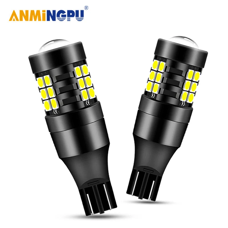 ANMINGPU 2x сигнальная лампа W16W T15 светодиодные лампы 3030SMD Led Canbus Резервное копирование