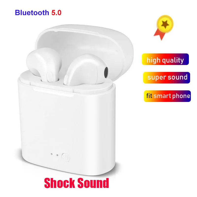 I7s TWS Twins беспроводные наушники Мини Bluetooth V5.0 стерео гарнитура наушники для всех смартфонов