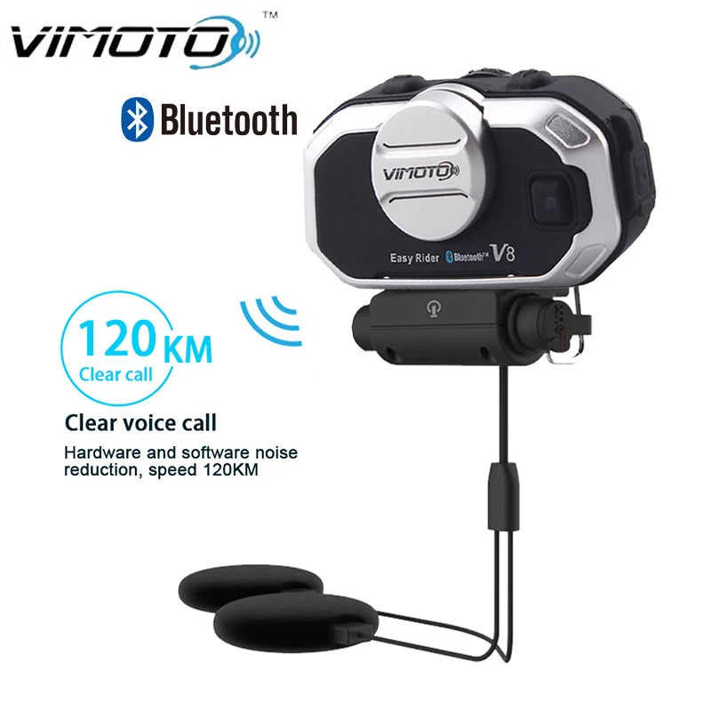 2 шт VIMOTO V8 мотоциклетный домофон Bluetooth шлем гарнитура BT переговорные Moto Intercomunicador+ мягкий микрофон