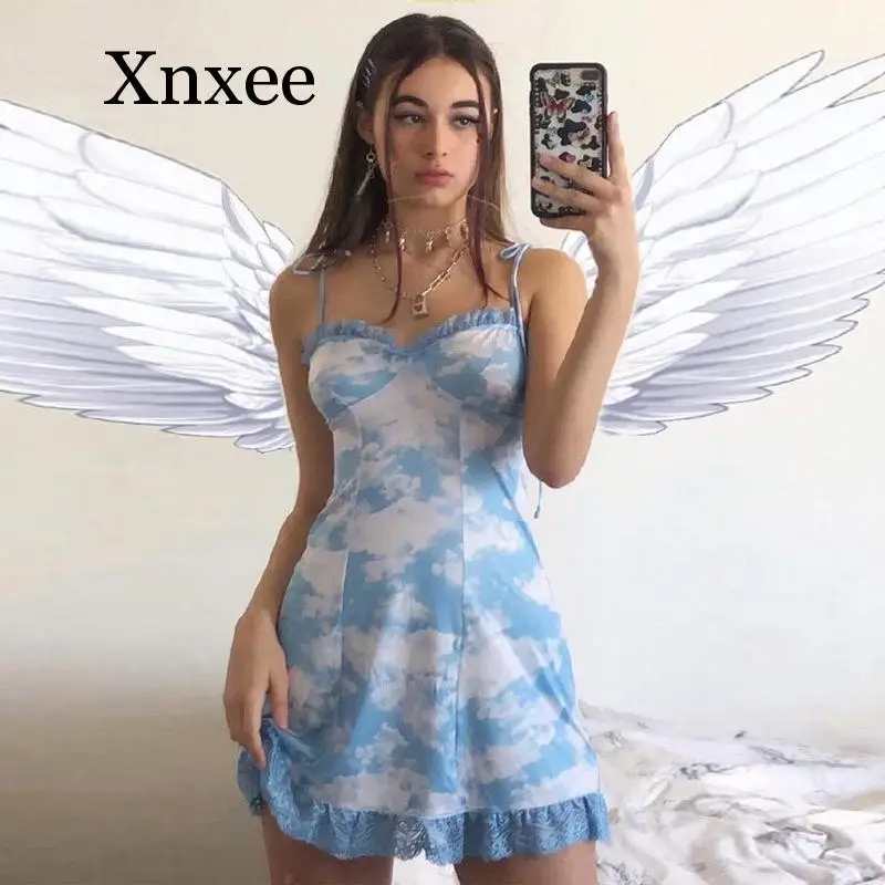 Женское платье с рюшами и оборками летнее ТРАПЕЦИЕВИДНОЕ ПЛАТЬЕ на бретелях