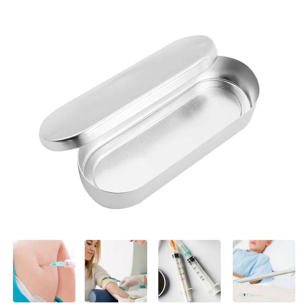 

3 Pcs 5ml Aluminium Needle Boxes Injection Syringe Box Acupuncture Box with Lid