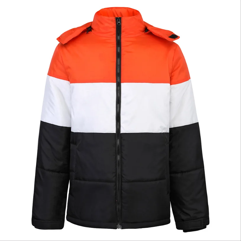 

2021 Autumn Winter New Men's High Quality Thick Warm Casual Color Matching Fashion Cold-Proof Sportswear Hooded Jacket Top