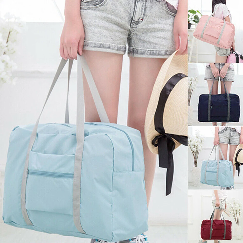 Нейлоновая складная дорожная сумка унисекс вместительная водонепроницаемая для