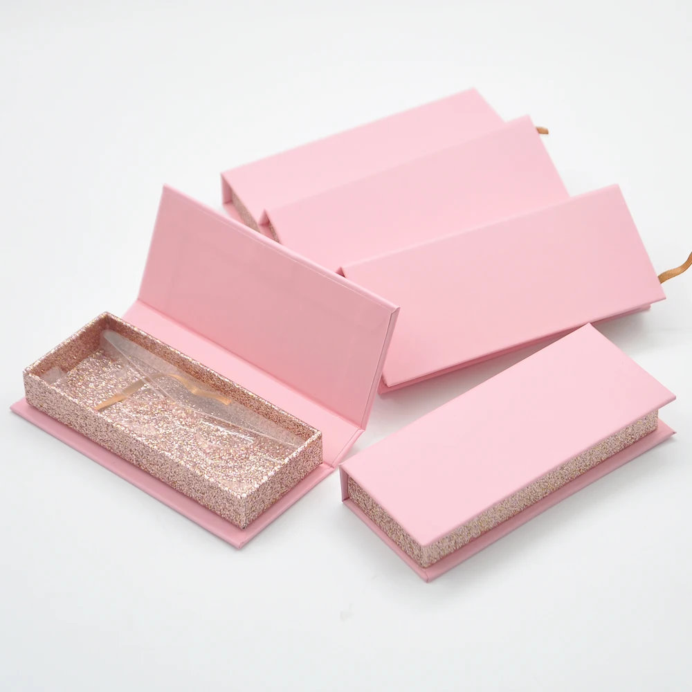 

Wholesale False eyelash package box Faux Cils magnetic eyelash packaging boxes Makeup 25mm mink lashes pink Case Bulk Vendors