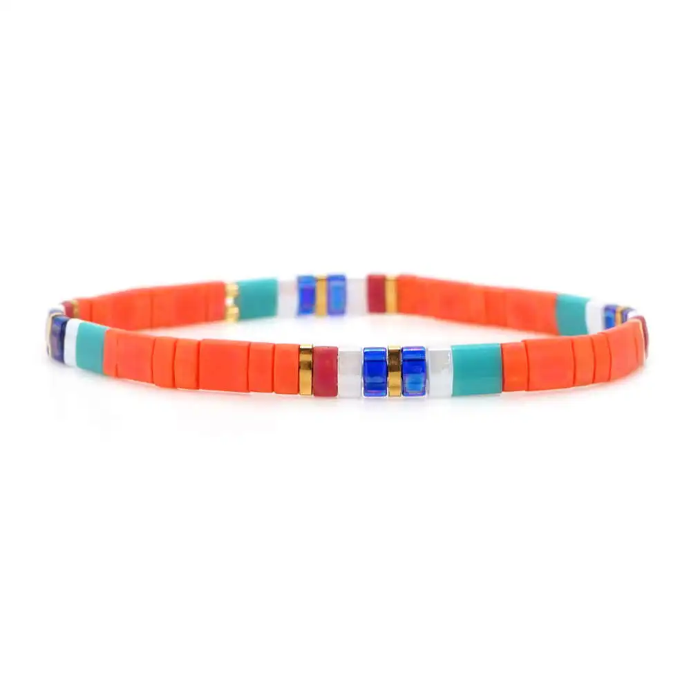 Фото Go2boho Boho Miyuki Tila браслеты с бусинами Женский Летний Пляжный Радужный Браслет ювелирное изделие подарок для девочки бисерные браслеты аксессу... №4