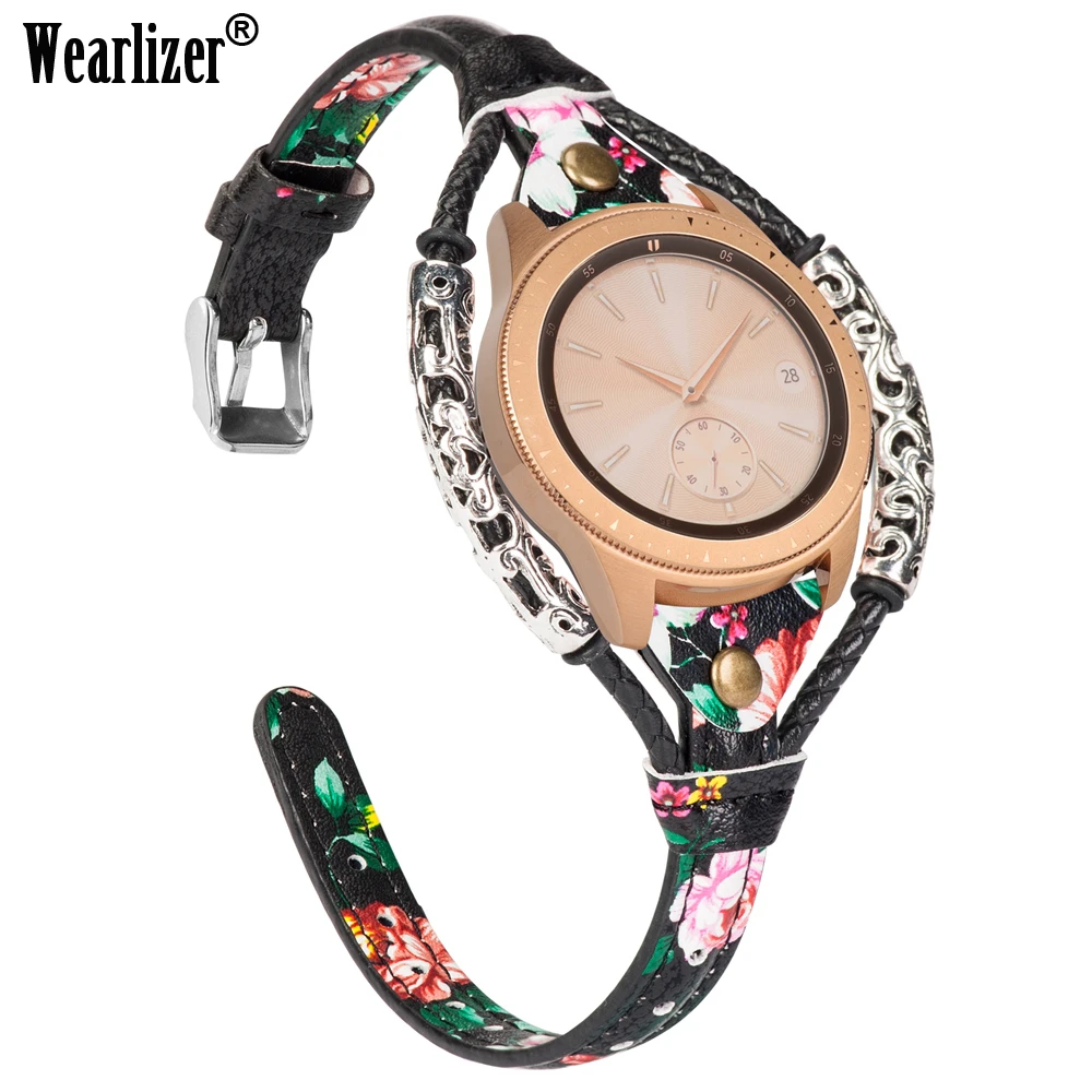 2020 New Women Leather Band for Samsung Galaxy Watch 42mm Fashion Leisure Genuine Leather Strap for Active 2 40mm 44mm