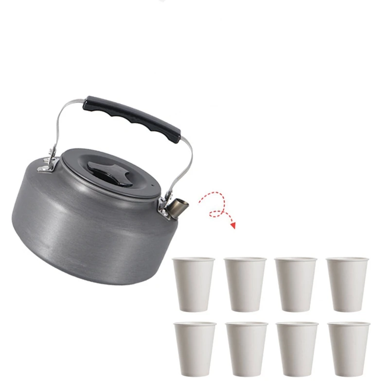 

1.1L Outdoor Camping Kettle Water Kettles Coffee Pot Teapot Super Light
