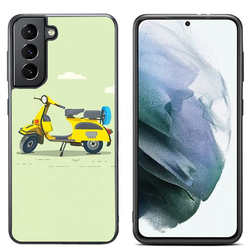 Чехол для телефона Vespa скутер велосипед мотоцикл Samsung S8 S9 S10 S20 plus 5G lite note 20 ultra PC nax