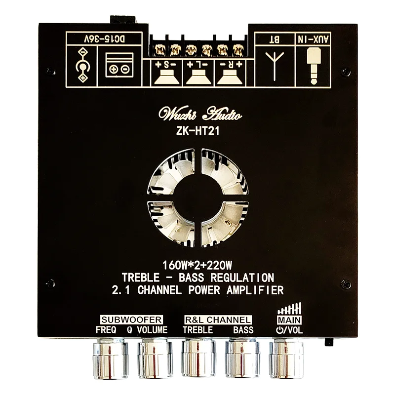 ZK-HT21 TDA7498E Bluetooth 5 0 панель усилителя сабвуфера 160WX2 + 220 Вт 2 1 каналов мощность аудио