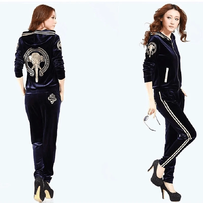 Женские бархатные спортивные костюмы новинка 2020 осенняя куртка с капюшоном и