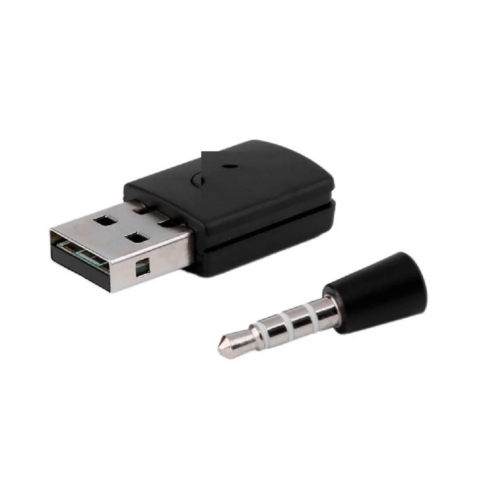 

Wireless Bluetooth USB Adapter Plastic Dongle 4.0 Receiver 3.5mm Adapter Black Wireless Bluetooth USB Dongle For PS4 Playstation