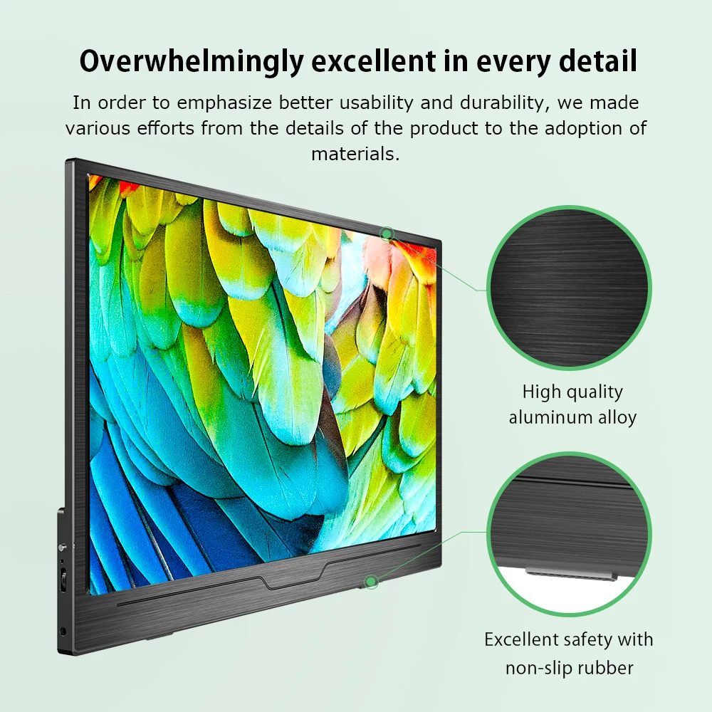 uperfect portable monitor 13 3 ips screen lcd usb type c 1080p gameing display for raspberry pie ps4 laptop phone xbox switch free global shipping