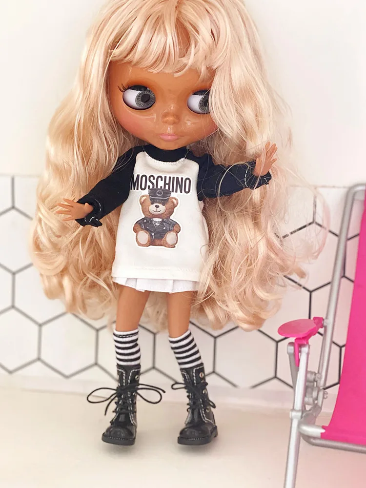 Фото Обувь для кукол Tilda 1/8, игрушечная обувь для куклы Blythe Pullip, зимние кожаные мини-ботинки 3,8 см, обувь для Аксессуары для Blyth, игрушки для кукол №5