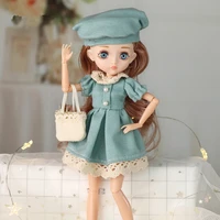 16 doll 11 joint moveable body 26cm purple blue eyes artificial eyelashes with high quality clothes dress up baby dolls diy toy