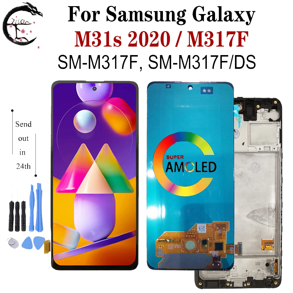 Super AMOLED для Samsung Galaxy M31s ЖК-экран M317 M317F дисплей с рамкой SM-M317F/DS ЖК-сенсорный дигитайзер в сборе модуль