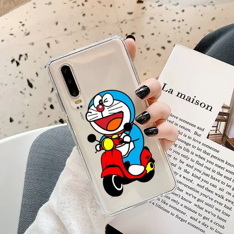 

Cute Cartoon Doraemon Phone Cases Transparent for Samsung A71 S9 10 20 HUAWEI p30 40 honor 10i 8x xiaomi note 8 Pro 10t 11
