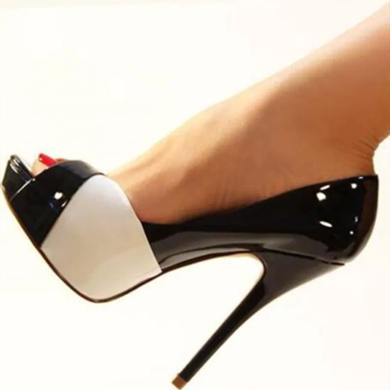

SHOFOO shoes.Fashion women's shoes. About 2.5cm waterproof platform, 12.5cm high heels. Wedding party shoes. Peep toe pumps.