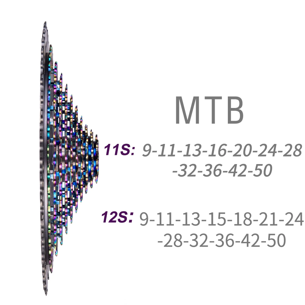 Кассета ZTTO MTB 12 Скоростей 9 50T Ультралегкая кассета XD 11s Rainbow K7 В ulт s звездочка 1299
