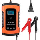 Зарядное устройство для автомобильного аккумулятора, 12 В, 6 А, с цифровым ЖК-дисплеем