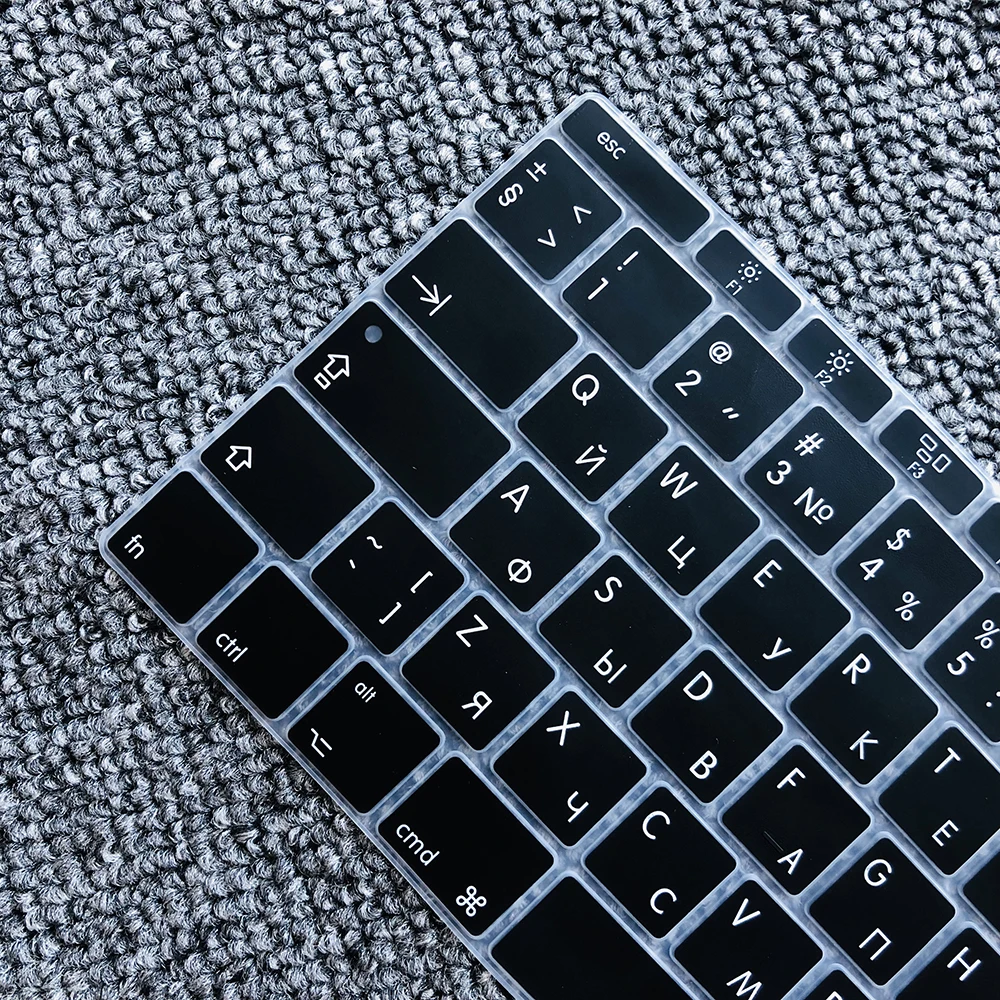 Чехол для русской клавиатуры мягкий силиконовый чехол Macbook 12 дюймов A1534 A1931 Retina Pro