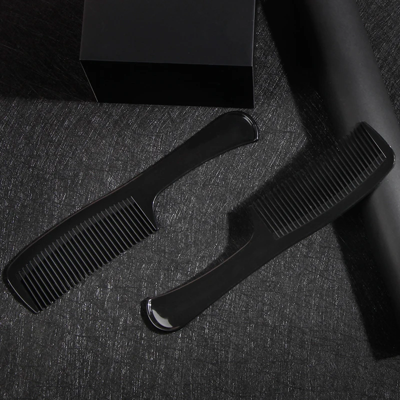 

Black Barber Detangler Hair Comb Hair Care Styling Tool Hairdressing For Men&Women Professional Hair Brush Resin Flat Hot Comb