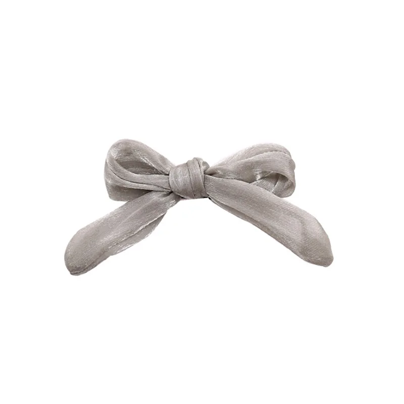 

Korea 2021 fashion solid color bow hairpin female elegant party headdress, cute side clip headdress accessories