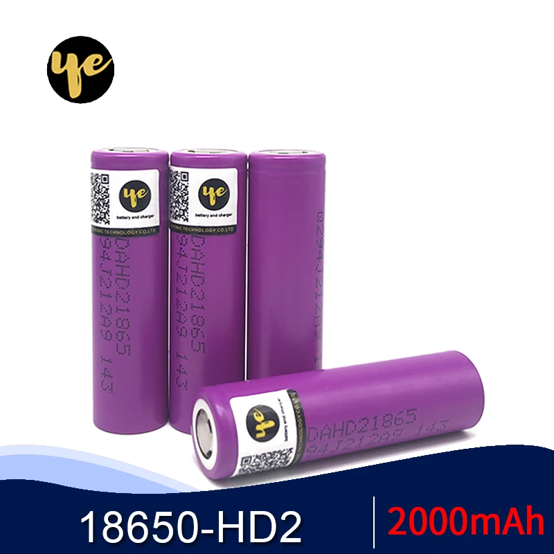 100% оригинал для LG 18650 HD2 2000mAh 3 7 V 25A литий ионная аккумуляторная батарея HD4 lg he4
