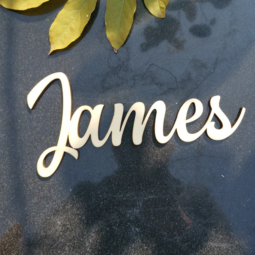 Деревянный настенный знак с именем ребенка персонализированный шрифт для