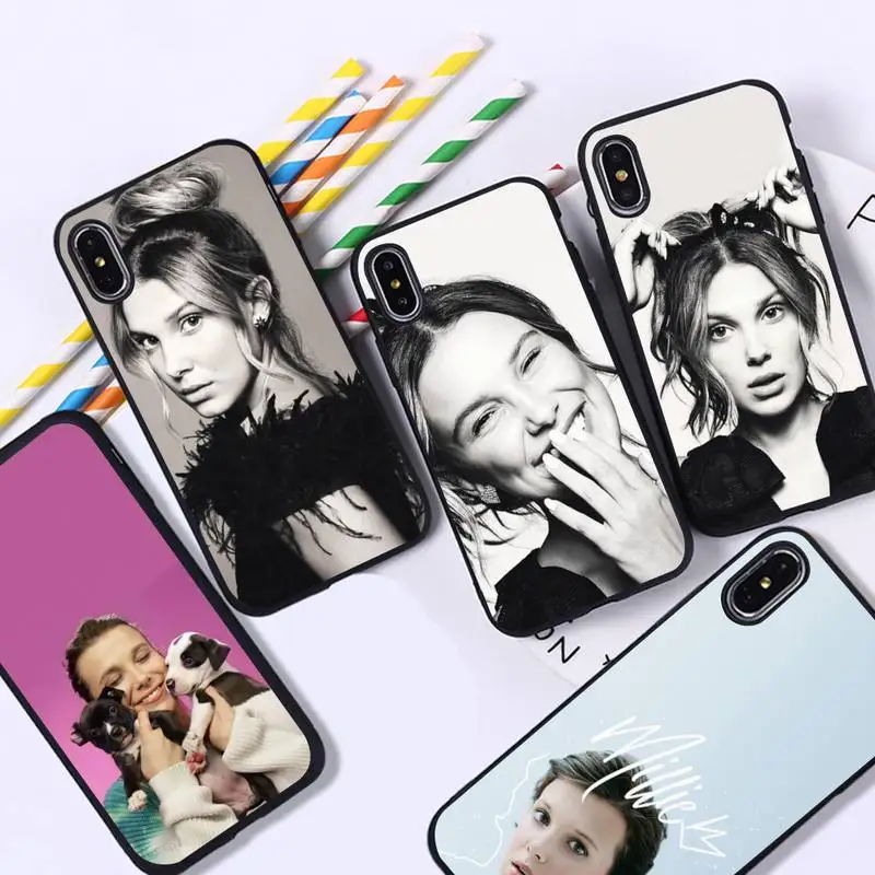

YNDFCNB millie bobby brown Phone Case for iPhone 11 12 13 mini pro XS MAX 8 7 6 6S Plus X 5S SE 2020 XR case