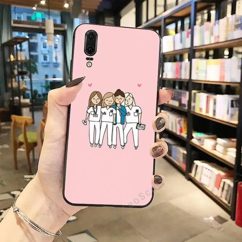 

Cartoon doctor Nurse angel Phone Case For Huawei honor Mate P 10 20 30 40 Pro 10i 9 10 20 8 x Lite 7A 7C