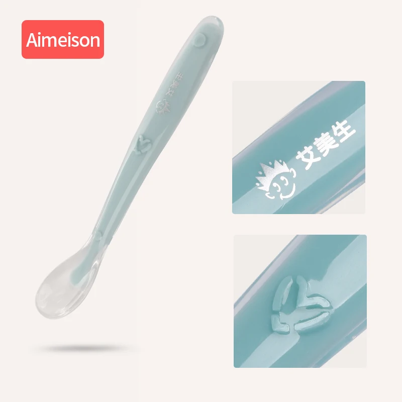 Силиконовая детская ложка для кормления детские блюда посуда детей столовые