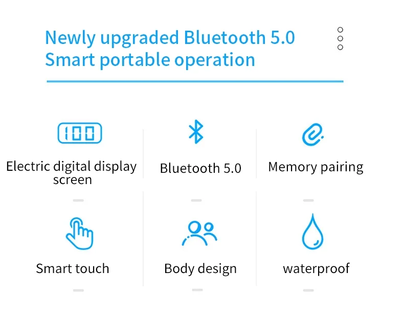 

True wireless Bluetooth headset Human physics design Portable sports mini headse power bank earphones bluetooth wireless headset