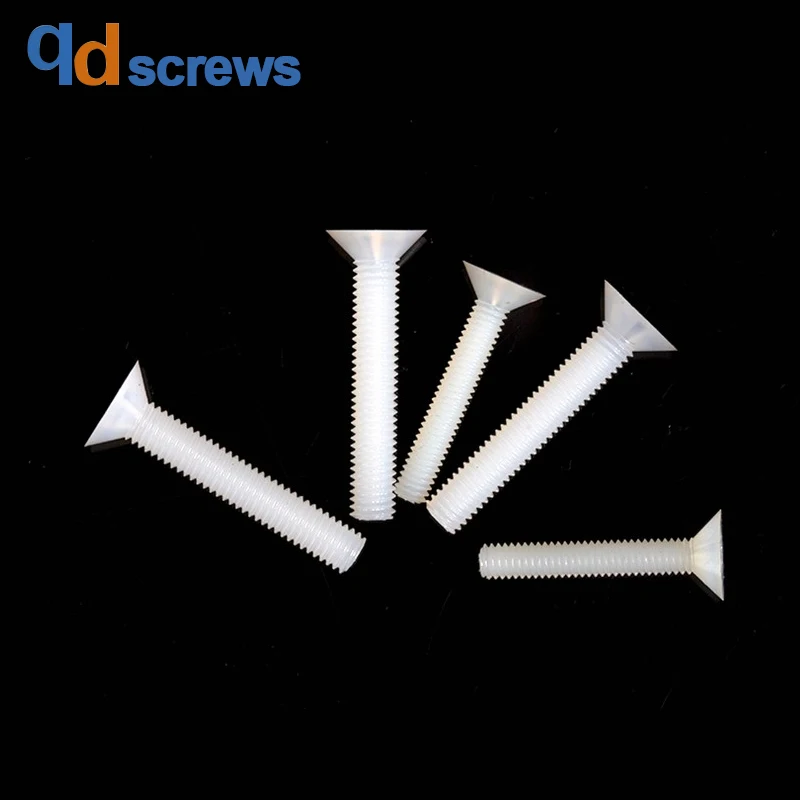 PA M2M3M4 нейлоновая головка потай винты с крестообразный вырез Phillips плоской