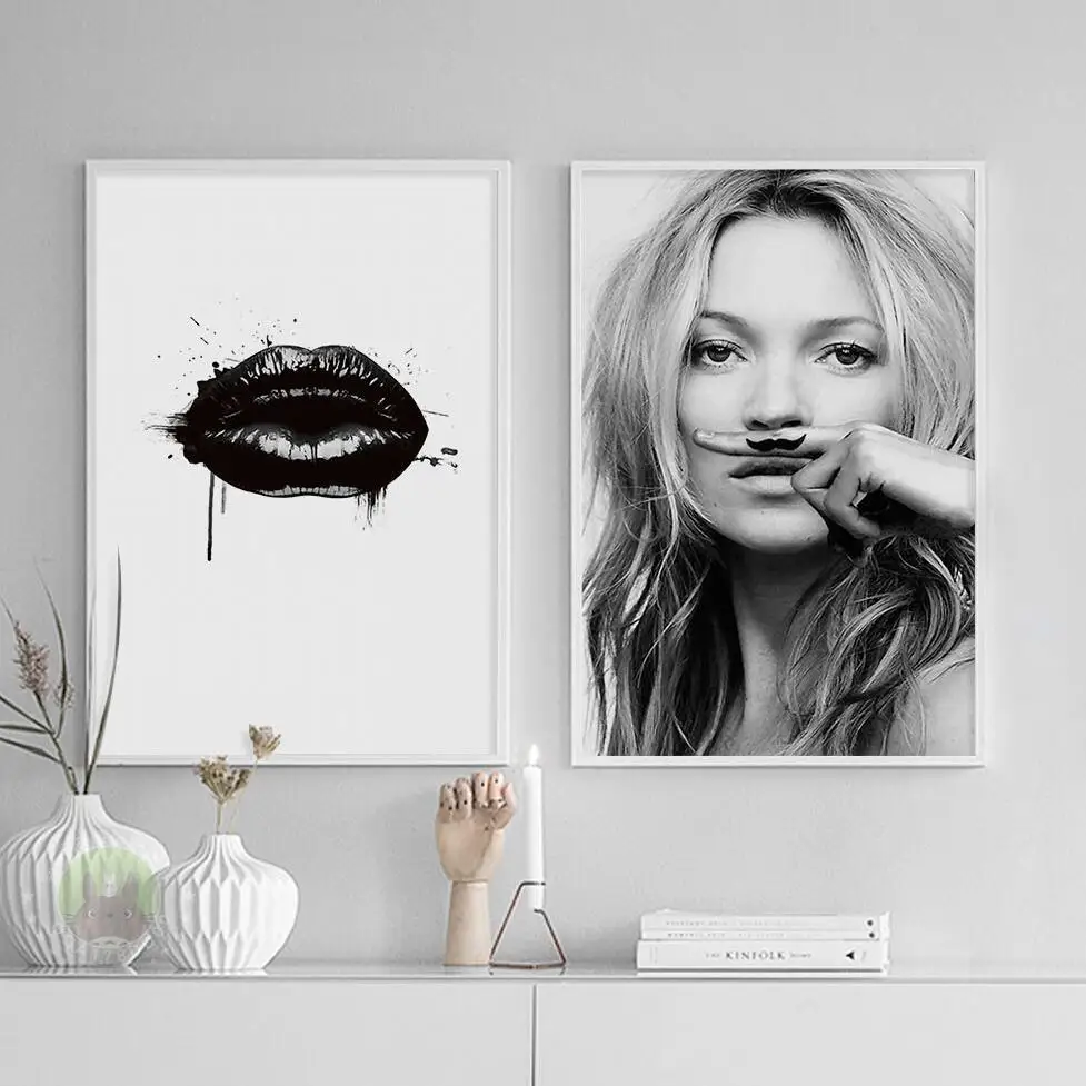 

Home Decor Canvas Painting Supermodel Beauty Kate Moss Poster Wall Art Pictures for Living Room Wall Paintings Roome Decor