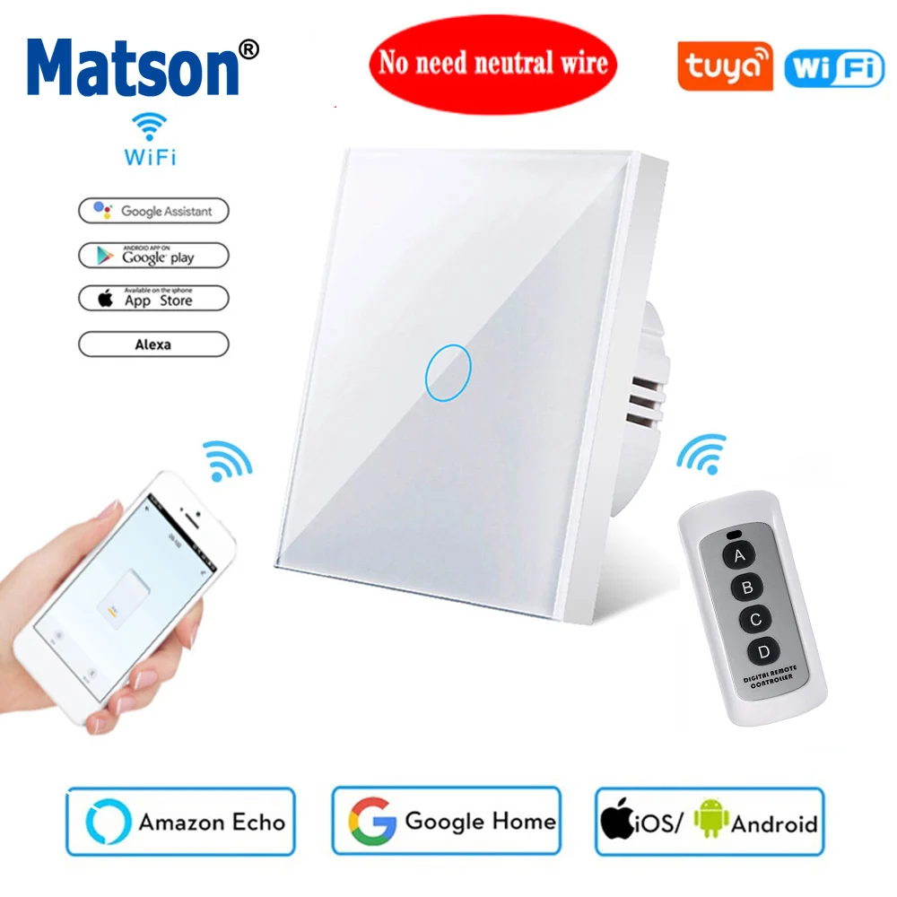 Настенный сенсорный выключатель с голосовым управлением европейский стандарт 1