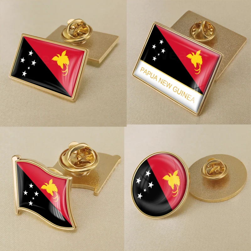 Герб Папуа Новая Гвинея карта флаг Национальная эмблема брошь значки нагрудные