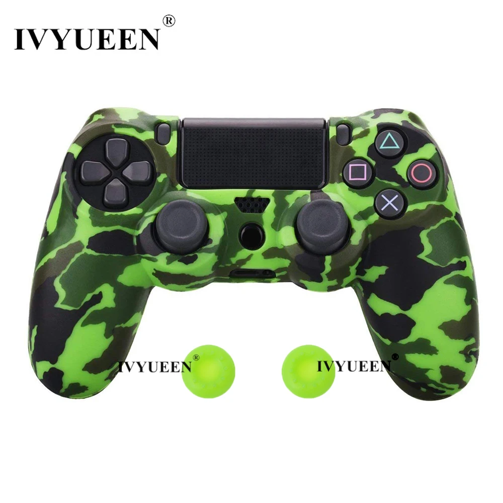 IVYUEEN 44 цвета силиконовый Камуфляжный защитный чехол для sony Dualshock 4 PS4 DS4 Pro тонкий контроллер ручки джойстик колпачки