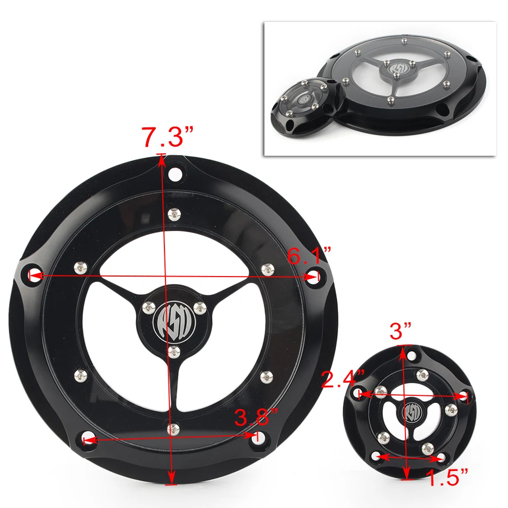 RSD Дерби таймер для Harley Road King Electra Glide Softail Dyna FLD FLHR FLHRS FLHTK FXD FXDC черный/хром|Накладки