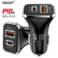 pd 20w car charger usb qc 3 0 dual port fast charging for iphone 12 11 pro samsung xiaomi mobile phone type c multi quick charge