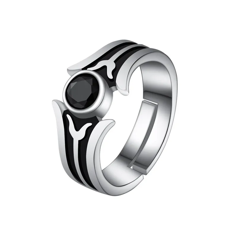 

Anime Rings Sword Art Online Kirigaya Kazuto 925 Sterling Silver Finger Ring Adjustable Fashion Jewelry Unisex Props Xmas Gift