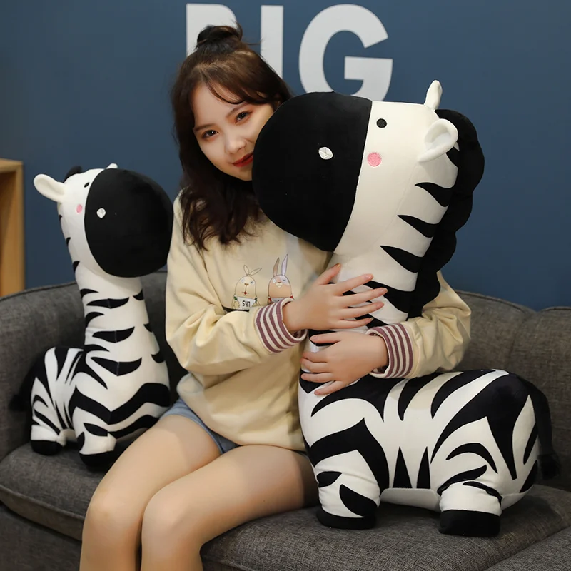 

Simulation Cute Zebra Horse Plush Toy Animal Pillow Sleeping Cushion Photo Props Cushion Girls Children Christmas Birthday Gifts
