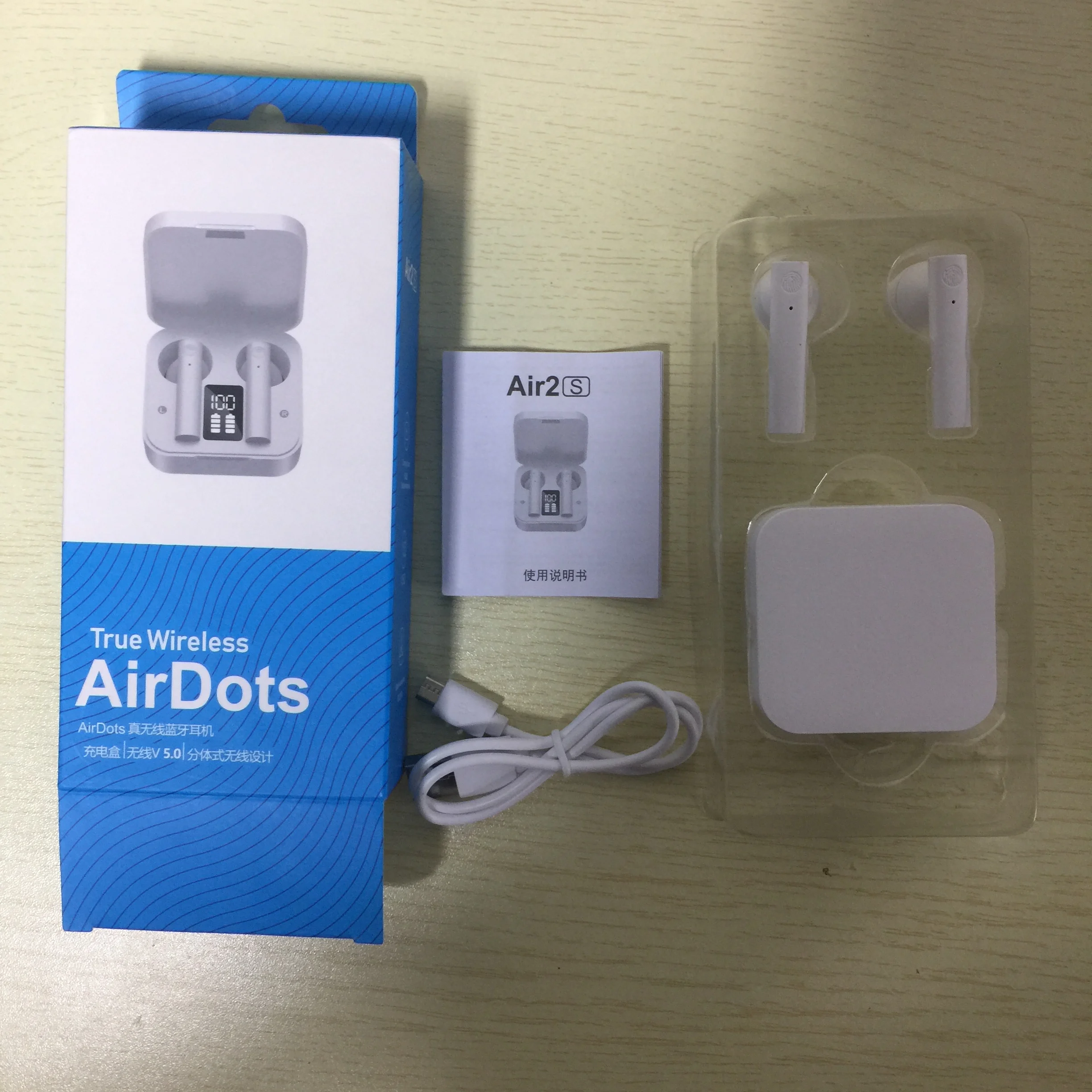 

High-Quality AIR 2S TWS Bluetooth Earphones 5.1 HIFI Dual-Microphone Headphone Noise-Cancelling Earbuds PK Airdots 2 SE