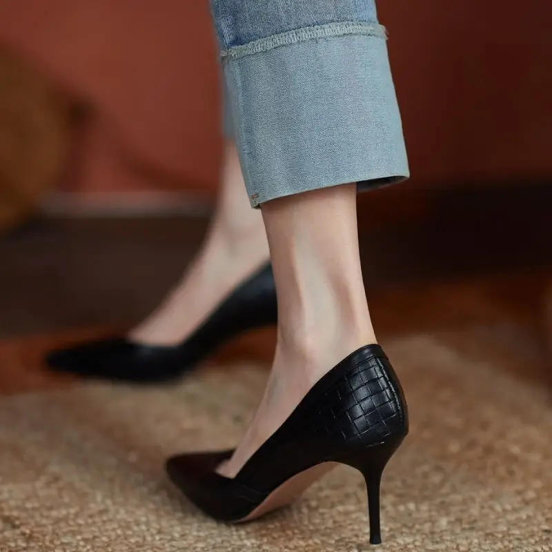 

Rizabina Size 33-43 Women High Heel Shoes Real Leather Mix Color Pumps Women Sexy Fashion Party Women Footwear