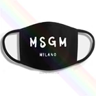 MSGM творчества логотип; С классическим принтом стирающаяся дышащая многоразовая хлопковая маска для губ