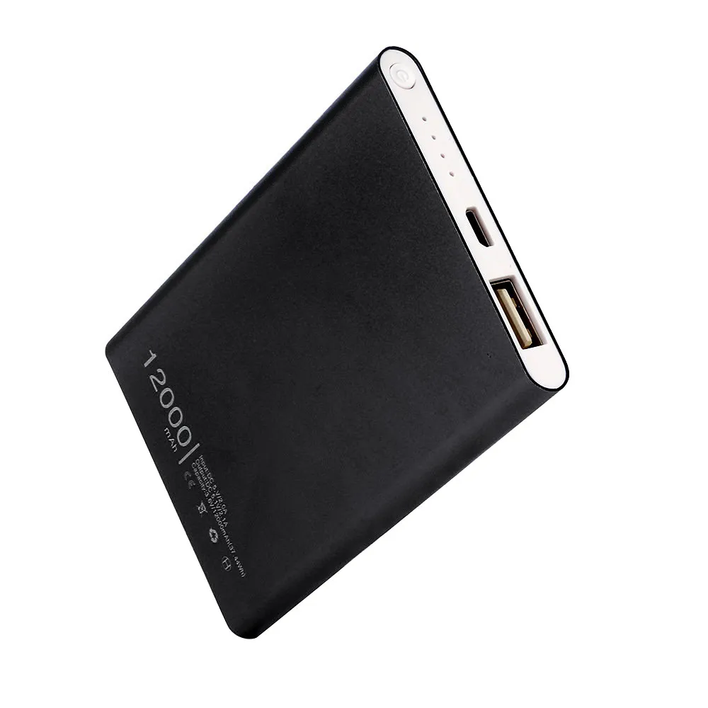 Портативное ультратонкое зарядное устройство 12000 мАч внешний аккумулятор USB для