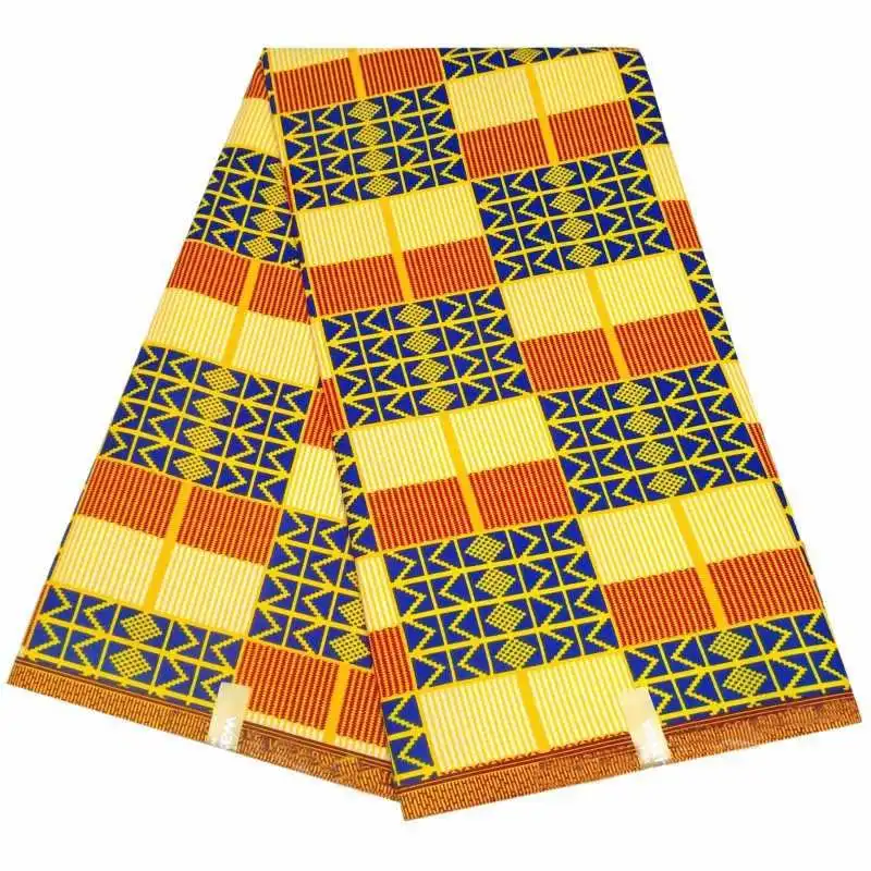 100% полиэстер ткань с африканскими восковыми принтами kente лидер продаж Нигерия