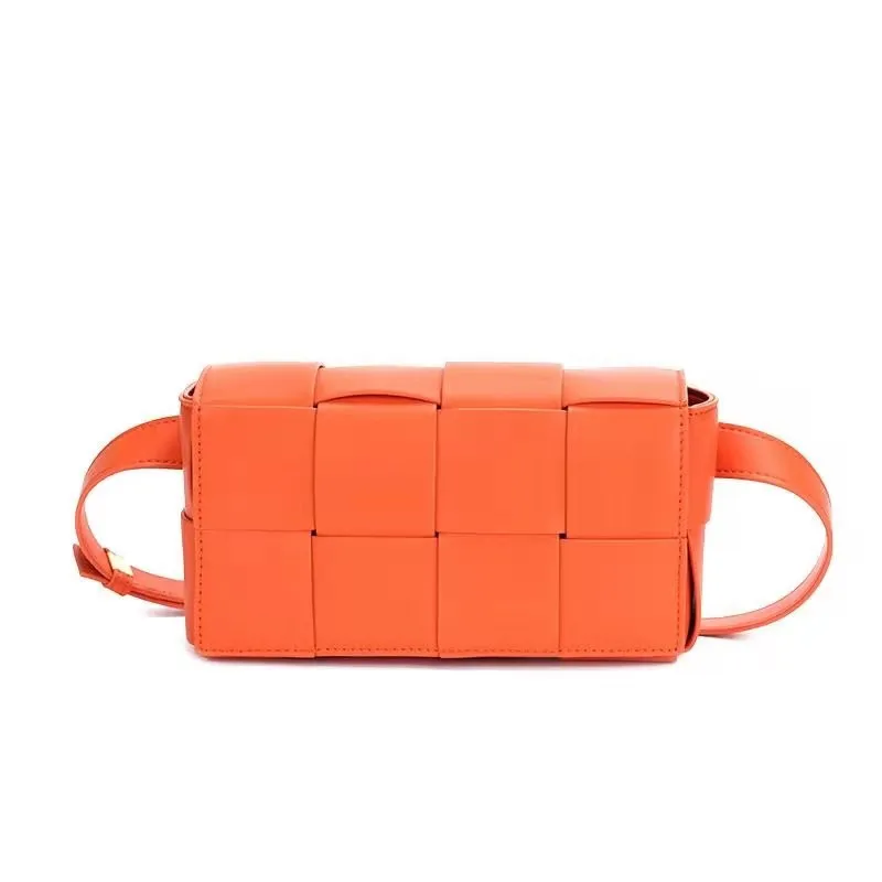 

Women New Woven Soft waist packs Bag Female Fashion flap belt bag high Quality 2021 summer new