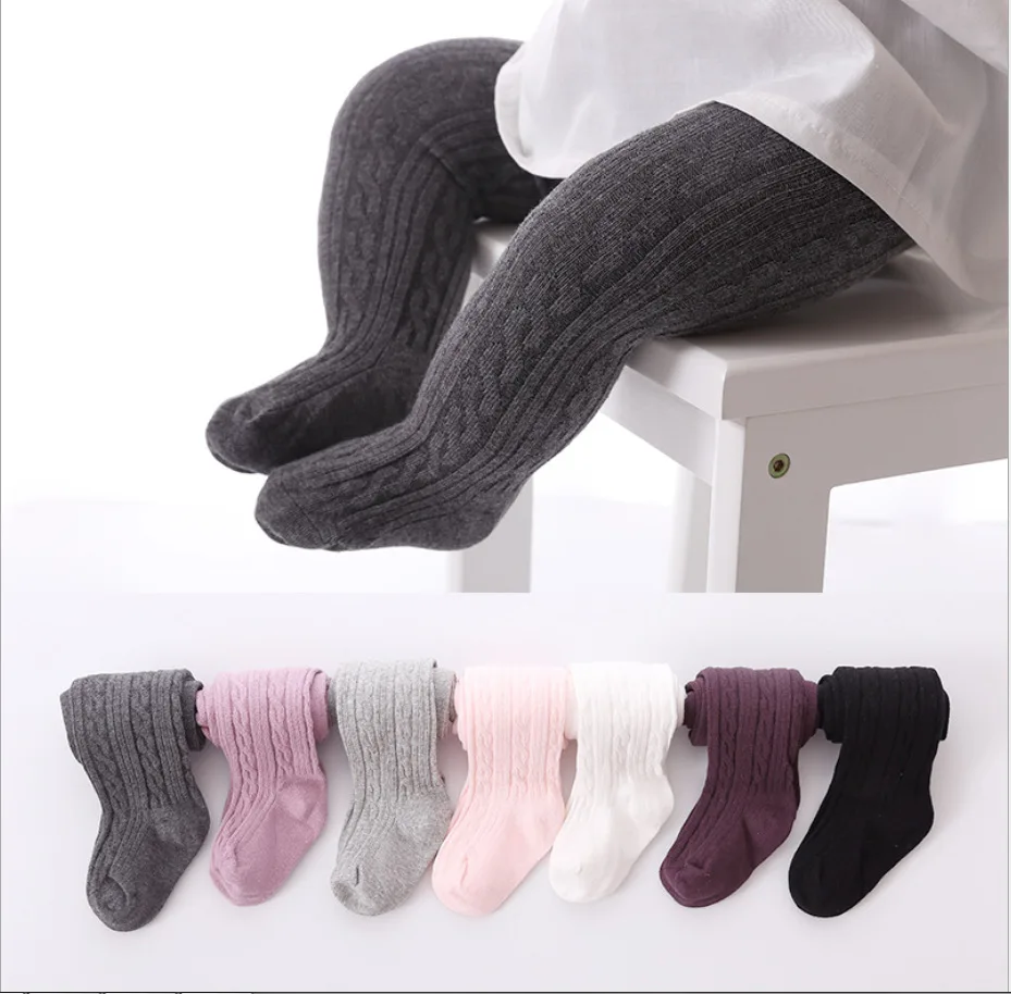 

Baby Girls Pantyhose Tights Mesh Cable Knit Cotton Stocking Breathable toddler Girls 0-8 Years Leggings