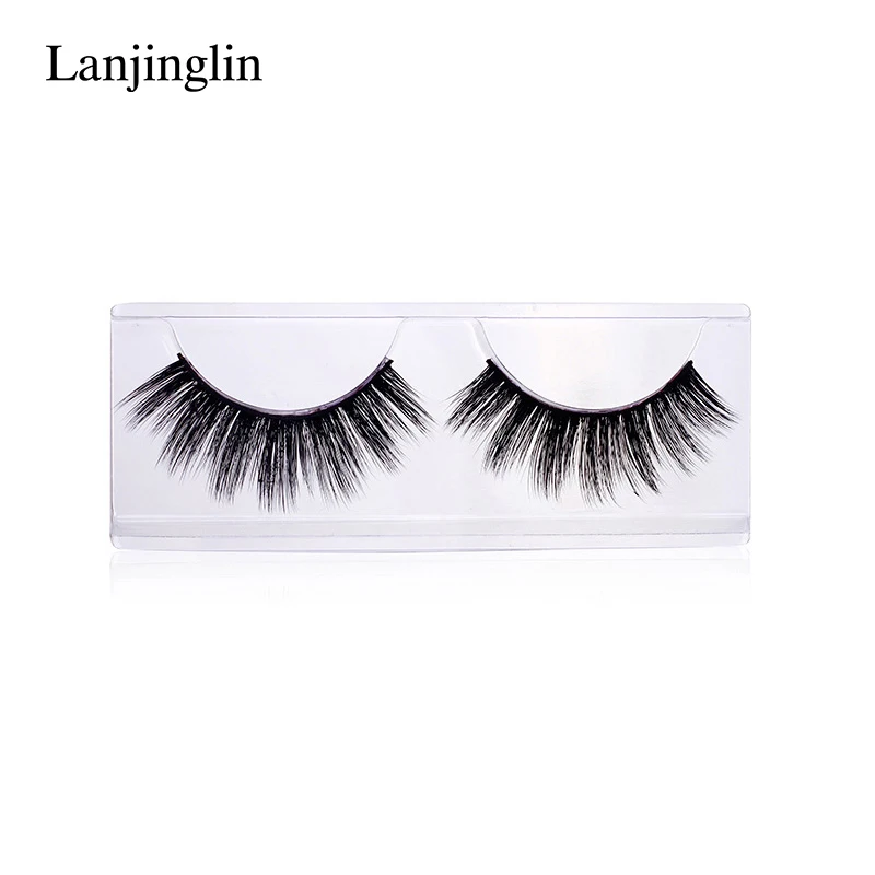 LANJINGLIN 3 Pairs 3D Mink Lashes Thick False Eyelash Extension Soft Natural Fake Eyelashes Makeup Full Strip #3d-05 | Красота и