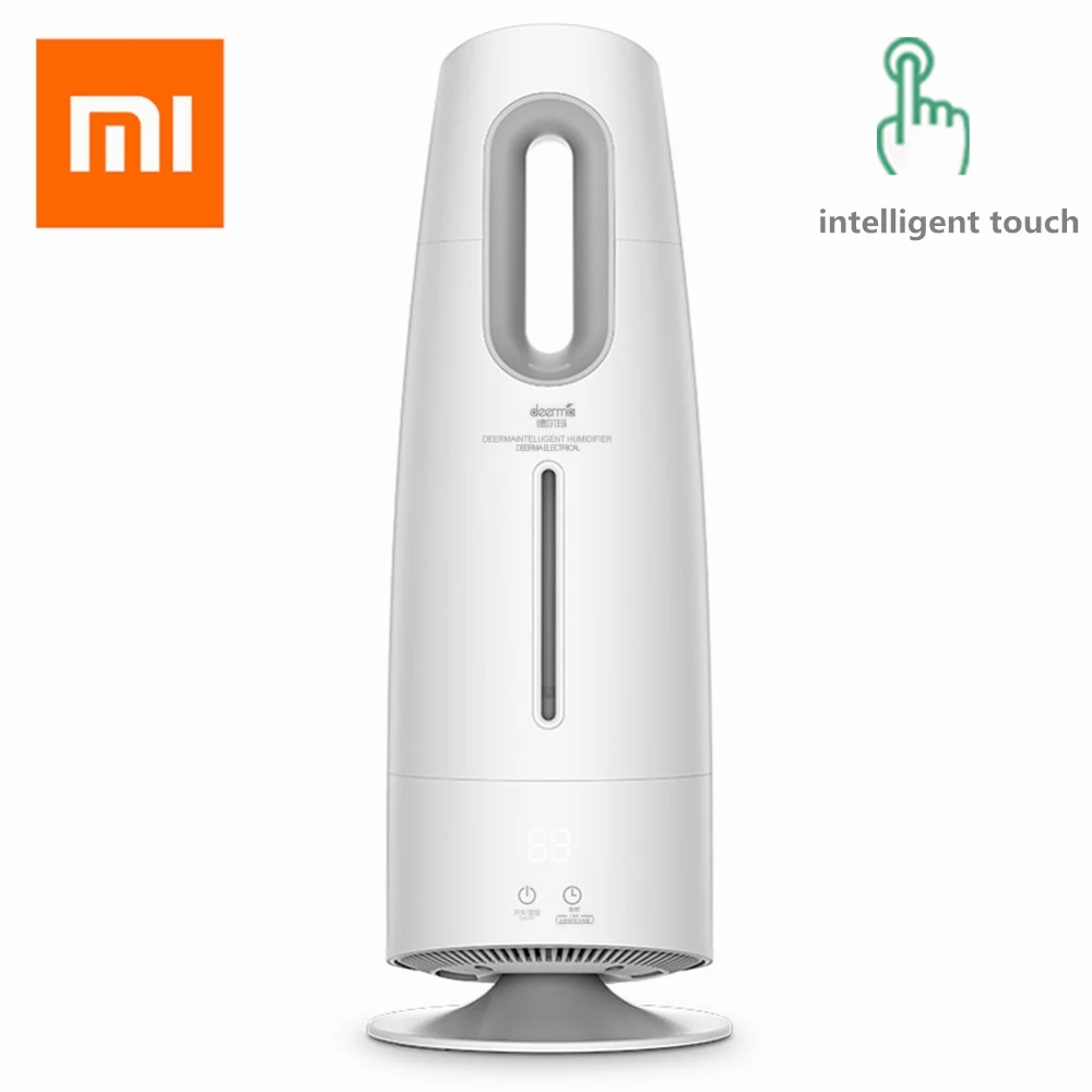 White add Aapter Xiaomi Home DEERMA 4L увлажнитель воздуха Арома диффузор тумана сенсорный экран масляный диффузор очищающий воздух кондиционированный бытовой - Цвет: White add Aapter